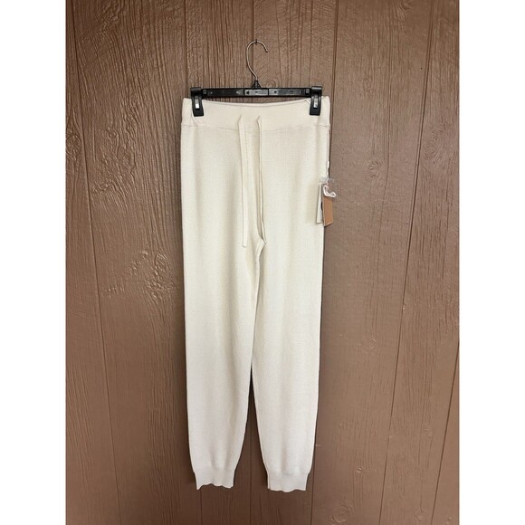 Cyrus Pants - NWT Cyrus Women’s Knit Pants Size XS White/Cream Waffle Pattern Joggers Fall